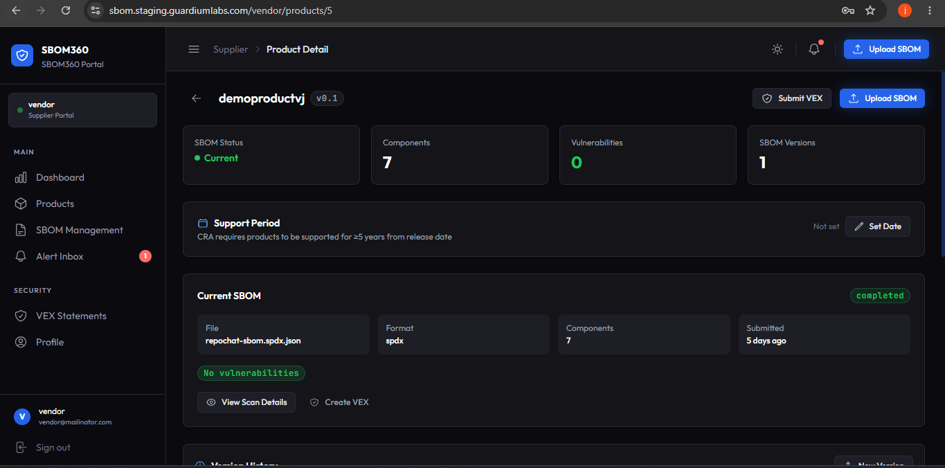 My Products — screenshot
