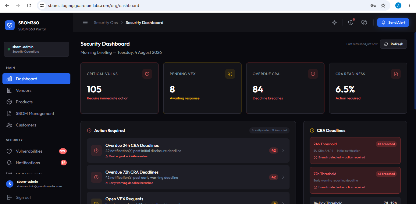 Security Dashboard — screenshot